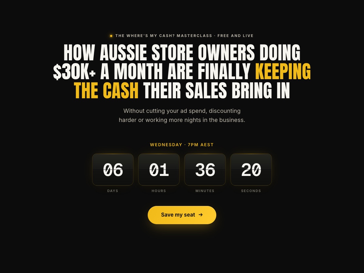 Registration page preview
